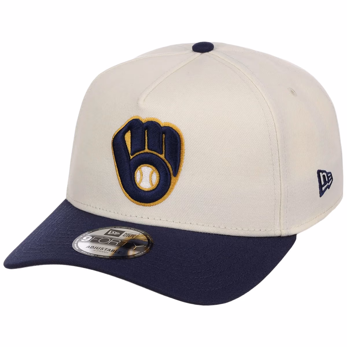 Milwaukee Brewers MLB Chrome OTC New Era 9FORTY A-Frame detail view