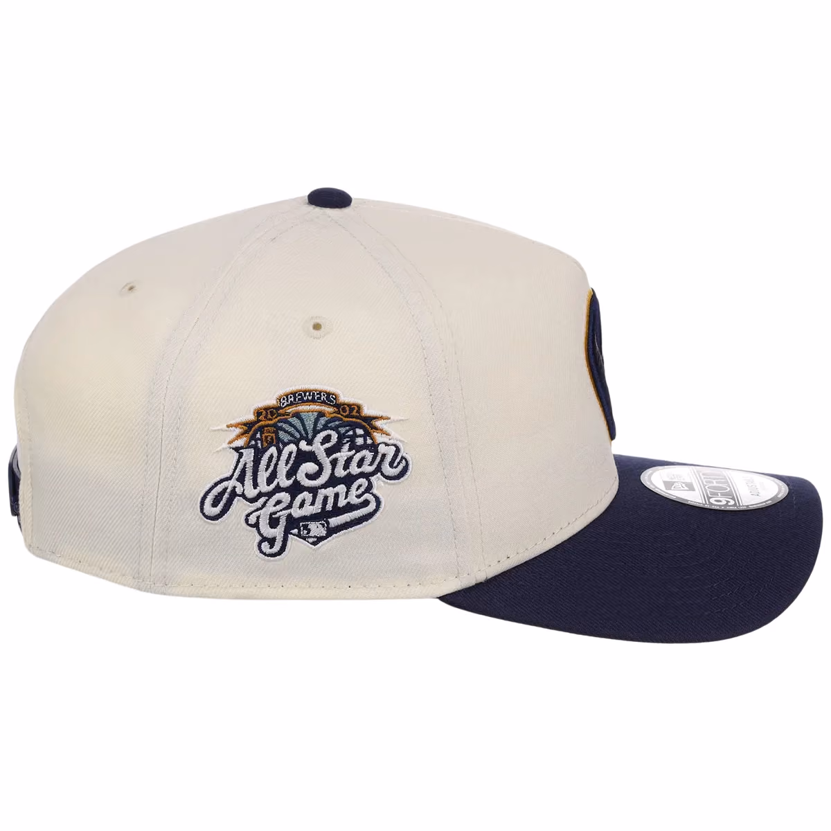 Milwaukee Brewers MLB Chrome OTC New Era 9FORTY A-Frame detail view