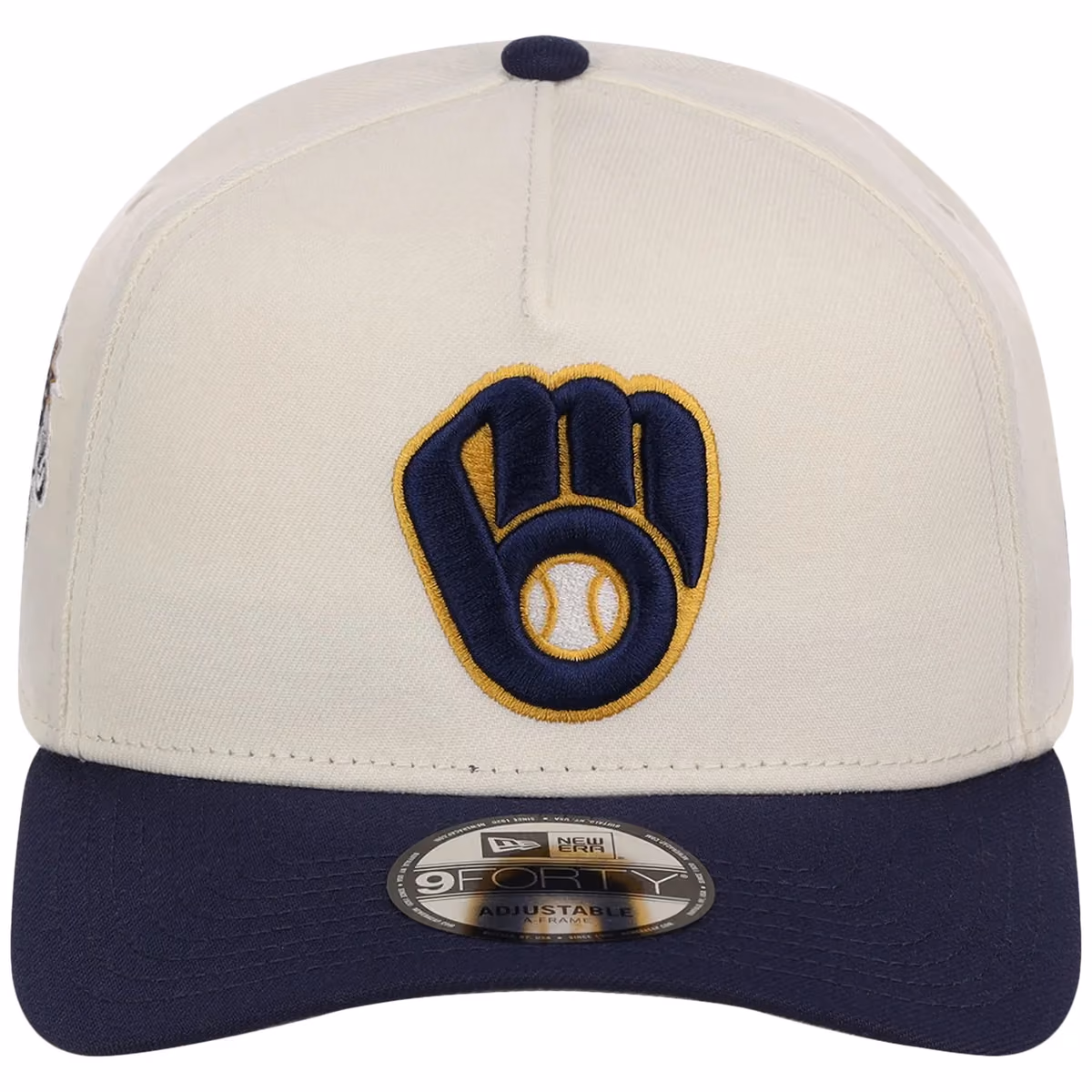 Milwaukee Brewers MLB Chrome OTC New Era 9FORTY A-Frame detail view
