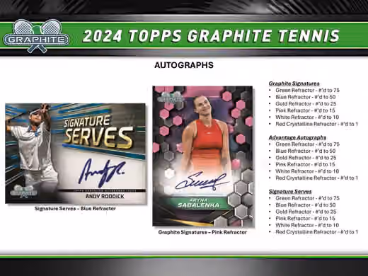 2024 Topps Graphite Tennis Hobby Box view 4