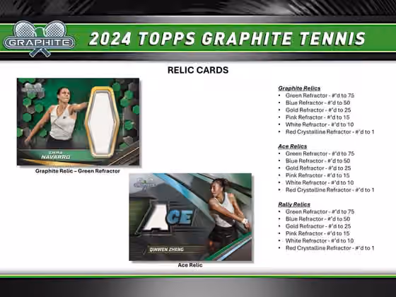2024 Topps Graphite Tennis Hobby Box view 6