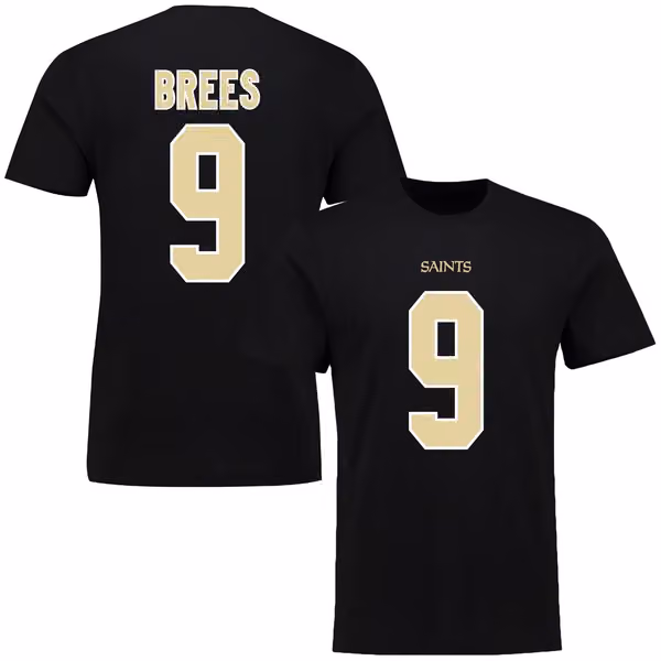 Drew Brees #9 New Orleans Saints Fanatics Player Script NFL T-Shirt view 1