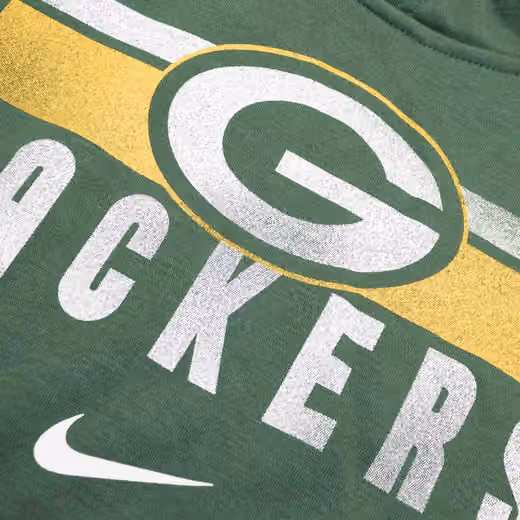 Green Bay Packers NFL Team Stripes Nike Club Hoodie (YOUTH) view 4