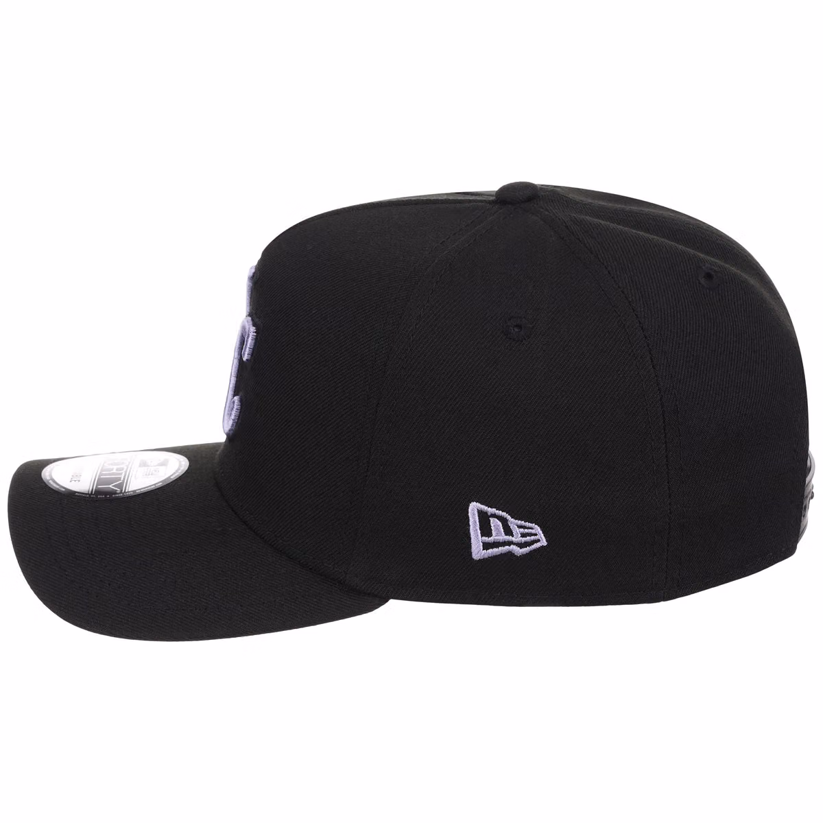 Kansas City Royals MLB Black x Lavender FASHION CORE New Era 9FORTY A-Frame detail view