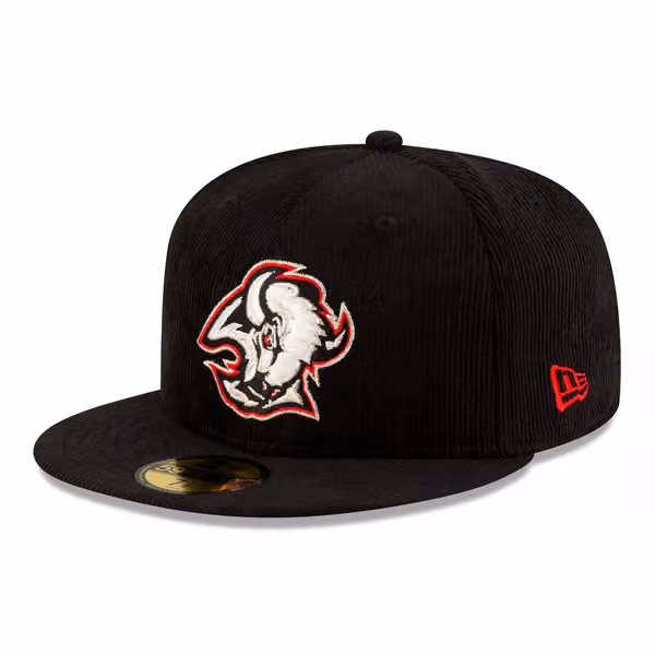 Buffalo Sabres Corduroy New Era 59FIFTY Fitted NHL Cap Black product photo