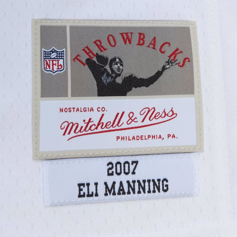 Eli Manning #10 New York Giants 2007 Legacy Throwback NFL Jersey White view 3