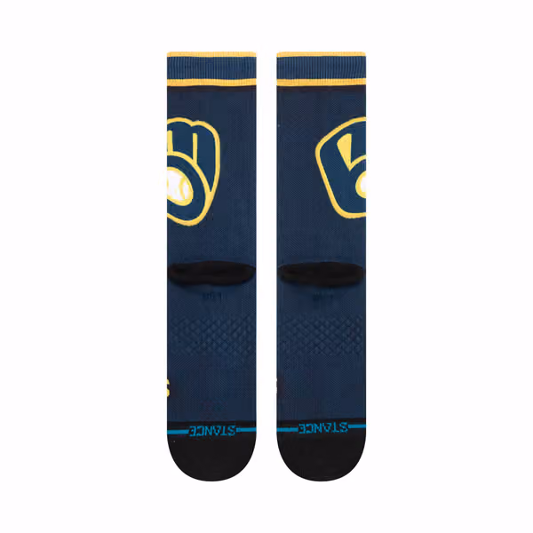 Milwaukee Brewers MLB Batting Practice Stance Crew Socks view 3
