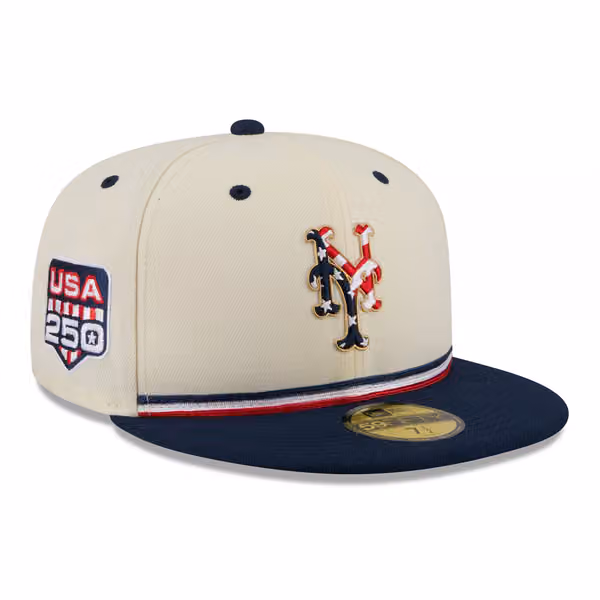 New York Mets 2026 4th of July USA 250 59FIFTY Fitted MLB Cap product photo