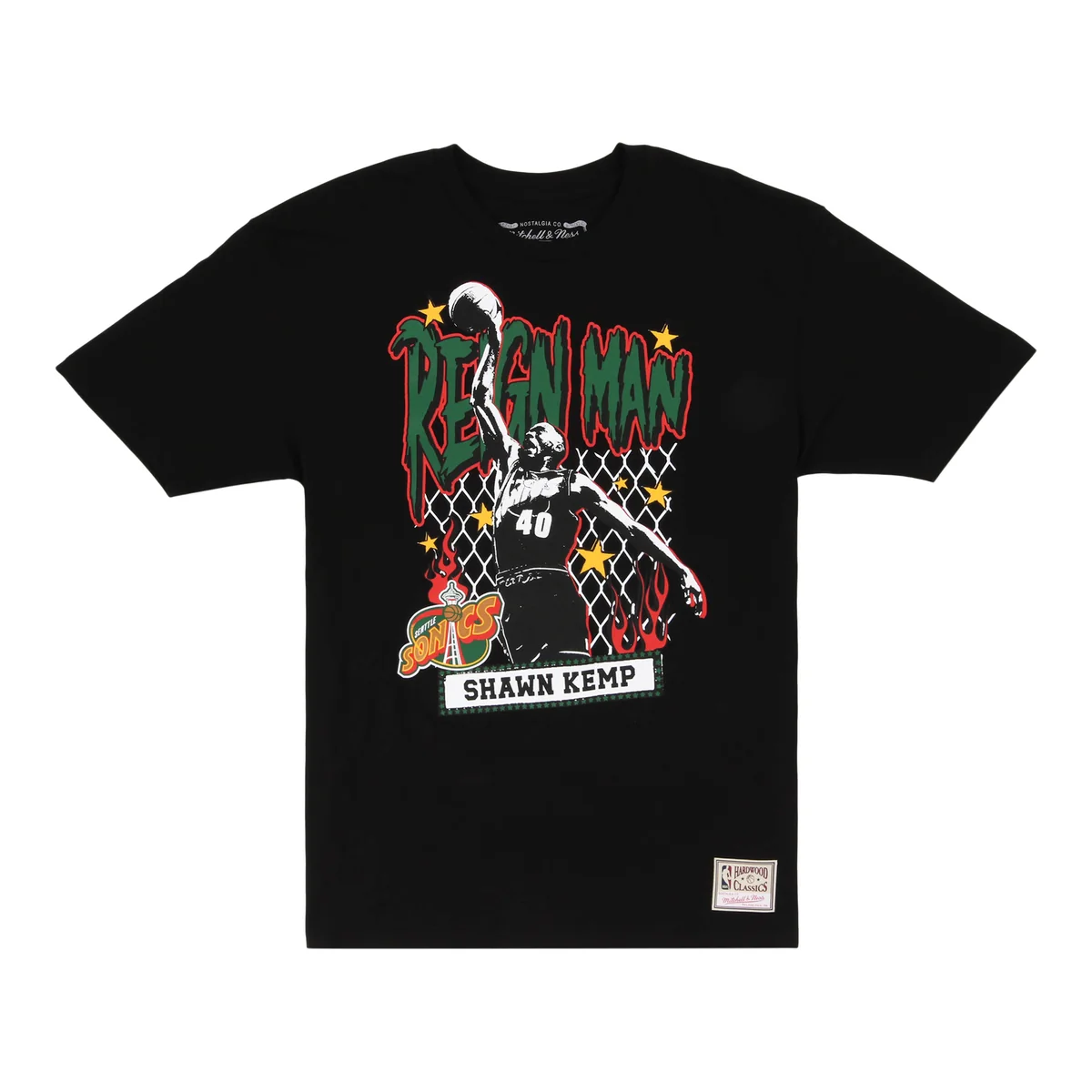NBA Mitchell & Ness NBA Street Player Tee - Seattle Supersonics front view