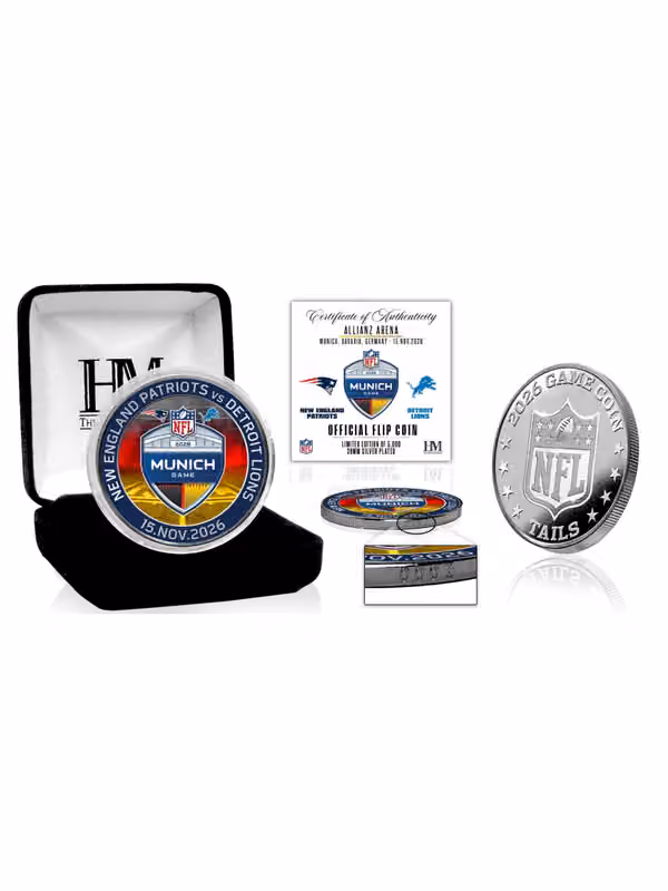 2026 NFL Munich Game Patriots vs Lions Game Flip Coin view 1