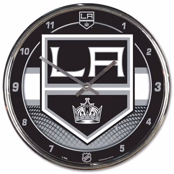 Los Angeles Kings Chrome NHL Wall Clock view 1