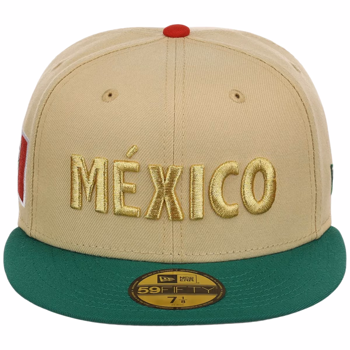 Mexico Independence Day - Crown the Country New Era 59FIFTY (Gold/Kelly Green) detail view
