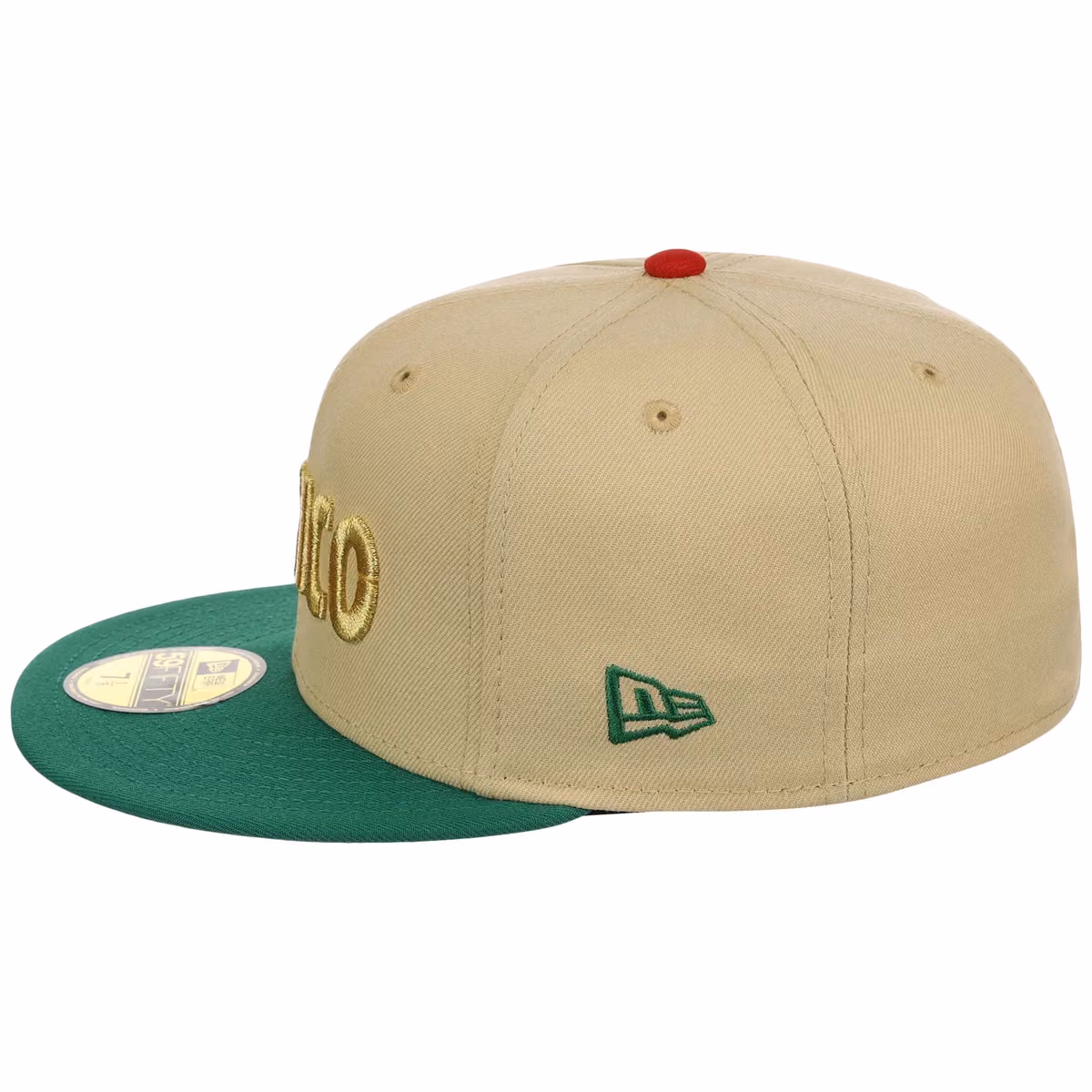 Mexico Independence Day - Crown the Country New Era 59FIFTY (Gold/Kelly Green) detail view