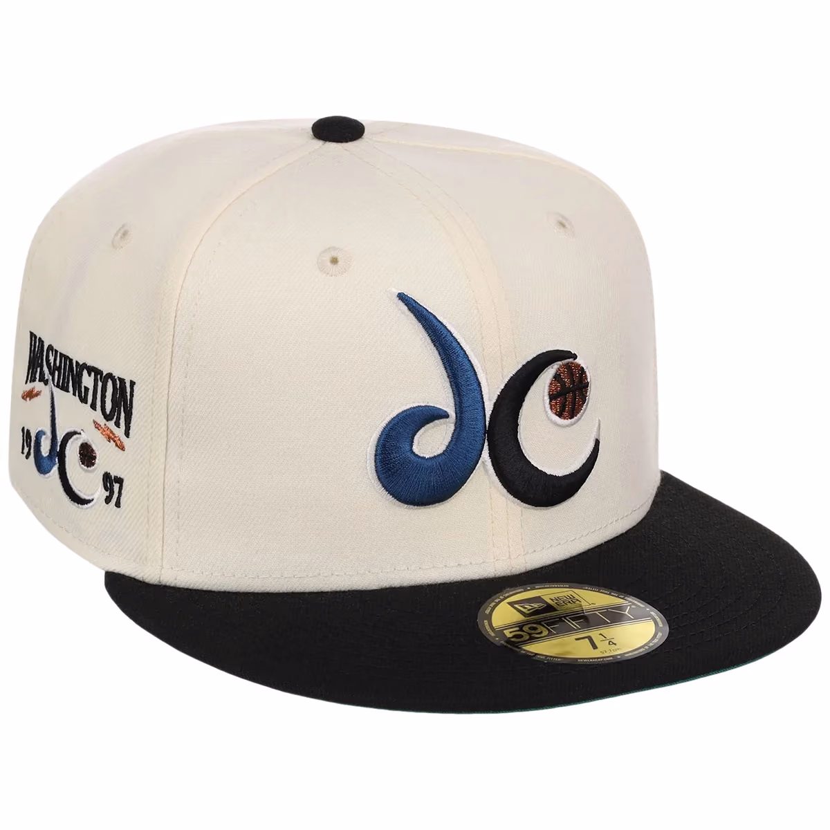 Washington Wizards NBA Chrome OTC New Era 59FIFTY (Chrome/Black) front view