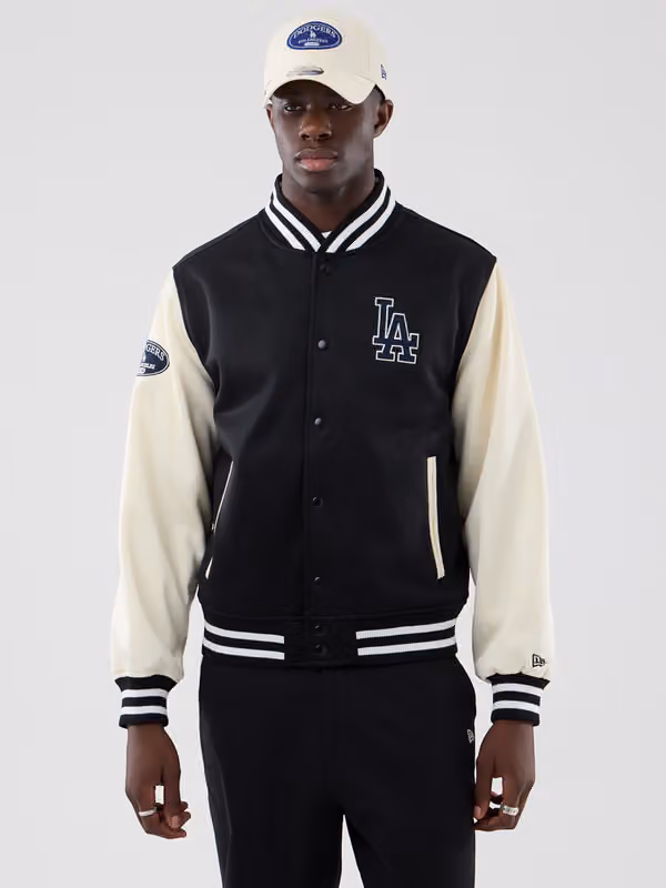 Los Angeles Dodgers Varsity Jersey Bomber MLB Jacket Black view 2