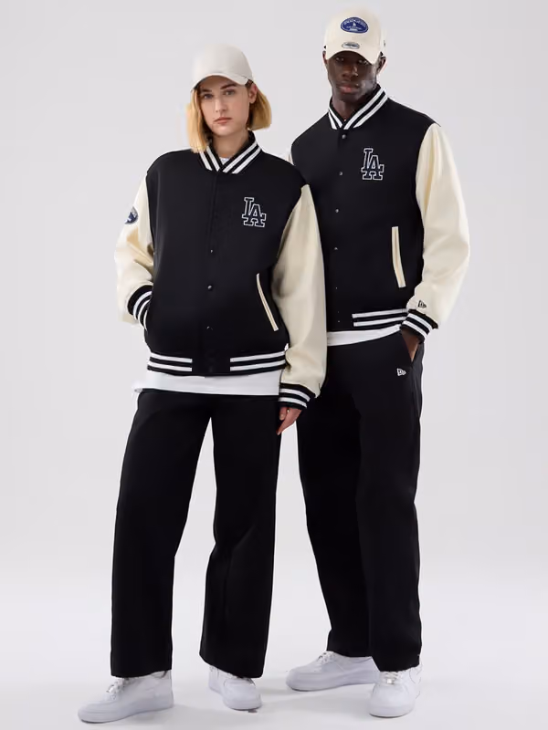 Los Angeles Dodgers Varsity Jersey Bomber MLB Jacket Black view 1