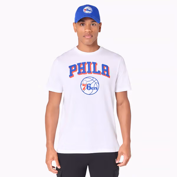 Philadelphia 76ers Team Logo New Era NBA T-Shirt White view 1