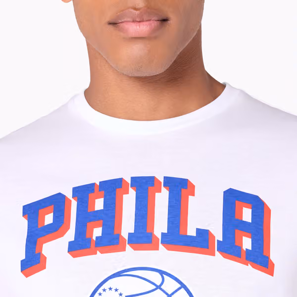 Philadelphia 76ers Team Logo New Era NBA T-Shirt White view 5