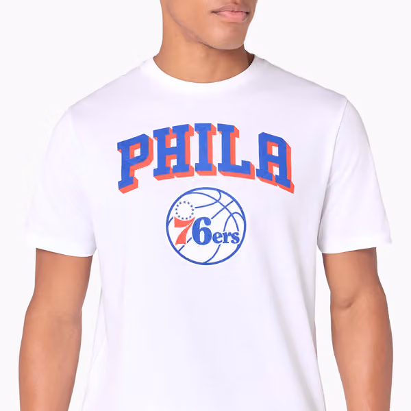 Philadelphia 76ers Team Logo New Era NBA T-Shirt White view 3