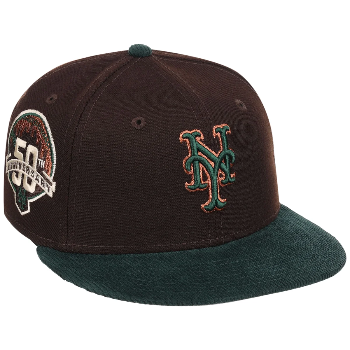 New York Mets MLB Forest Ember New Era 59FIFTY front view