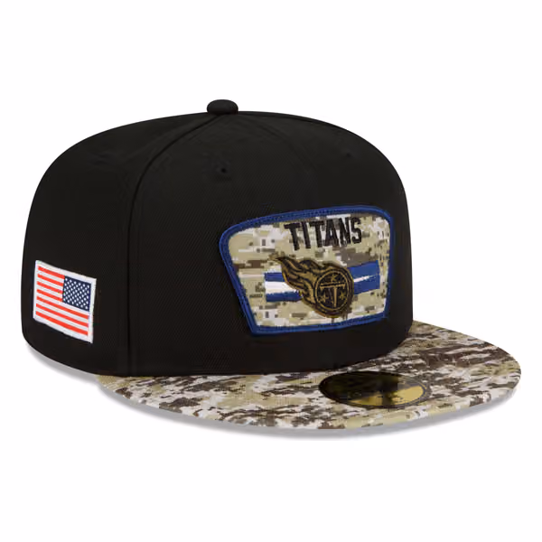Tennessee Titans 2021 NFL On-Field Salute to Service New Era 59FIFTY Fitted Cap product photo