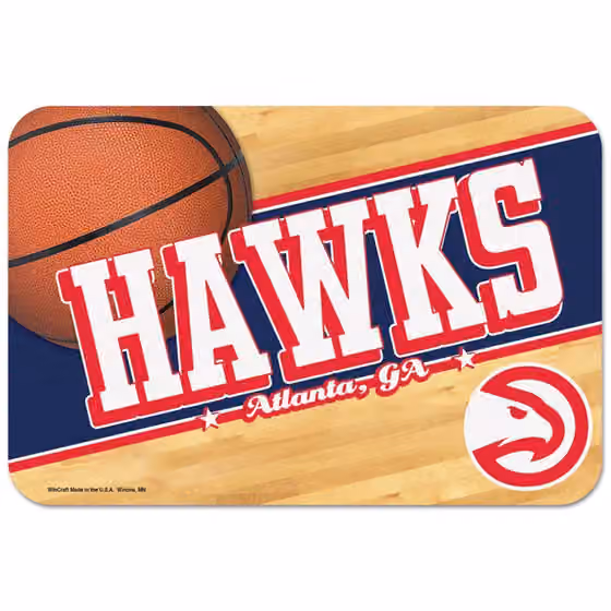 Atlanta Hawks Basketball NBA Door Mat view 1