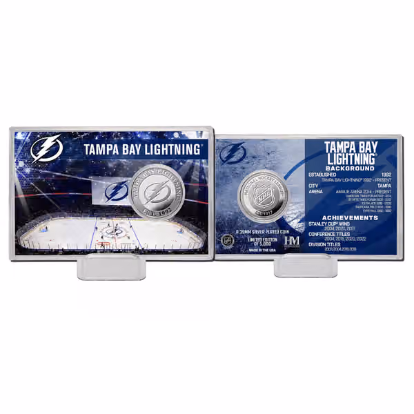 Tampa Bay Lightning Team History NHL Silver Coin Card view 1