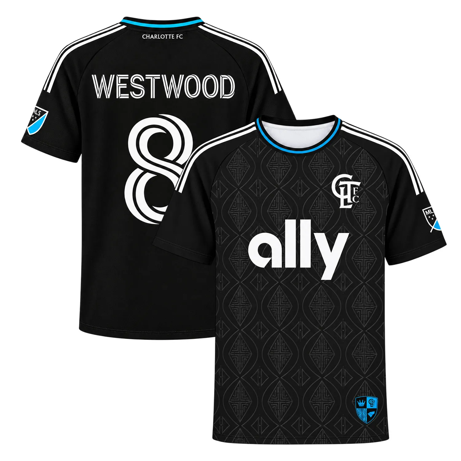 Ashley Westwood Black Jersey Special Custom Charlotte FC Player 2026