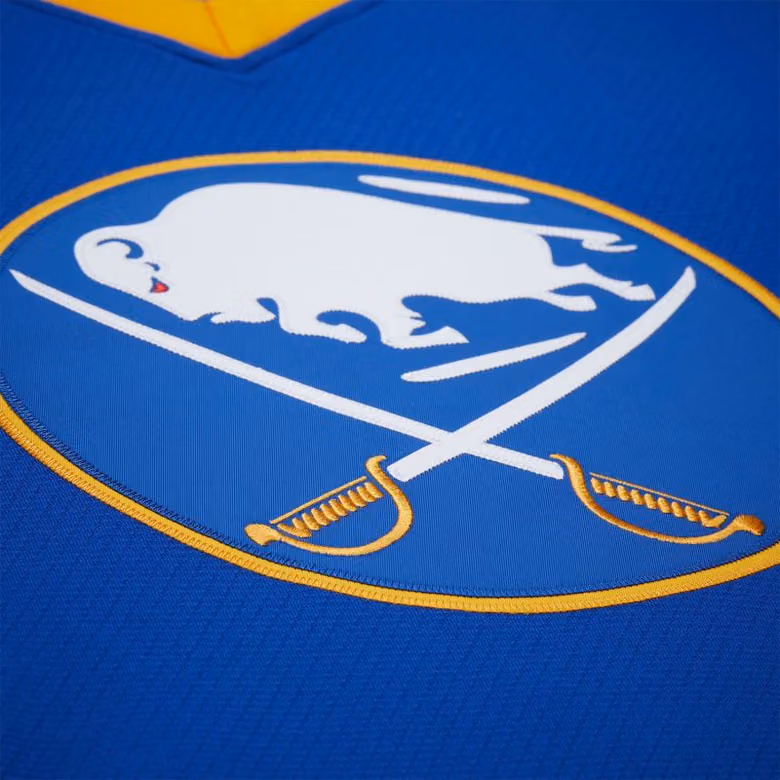 Dominik Hašek #39 Buffalo Sabres 1995-96 Premium Power Play NHL Jersey Blue view 7