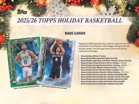 2025/26 Topps Holiday NBA Basketball Mega Box view 3