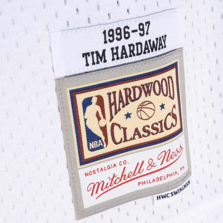 Tim Hardaway #10 Miami Heat 1996-97 Mitchell & Ness Swingman NBA Jersey White view 3
