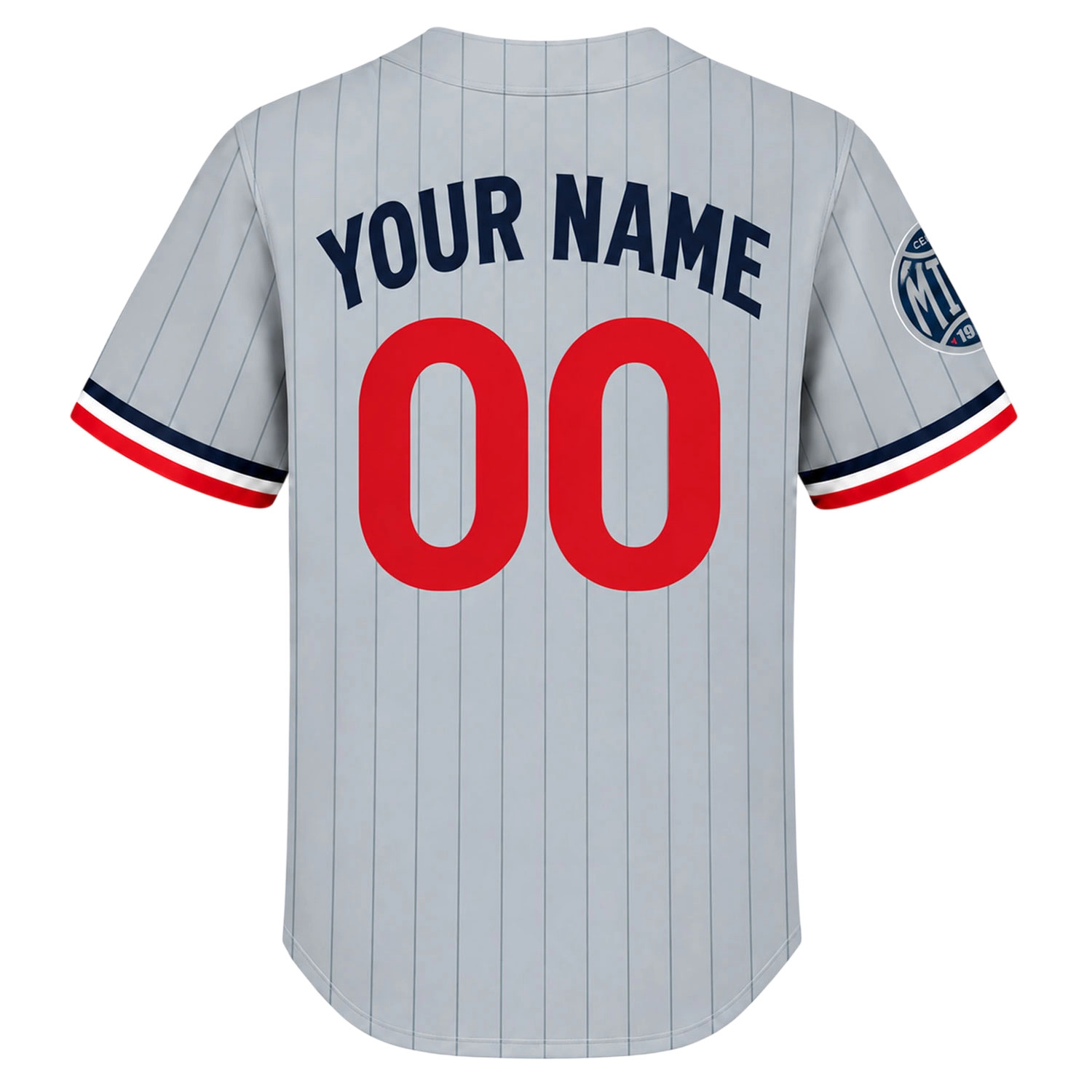Minnesota Twins Gray Jersey Elite New Logo Pinstripe