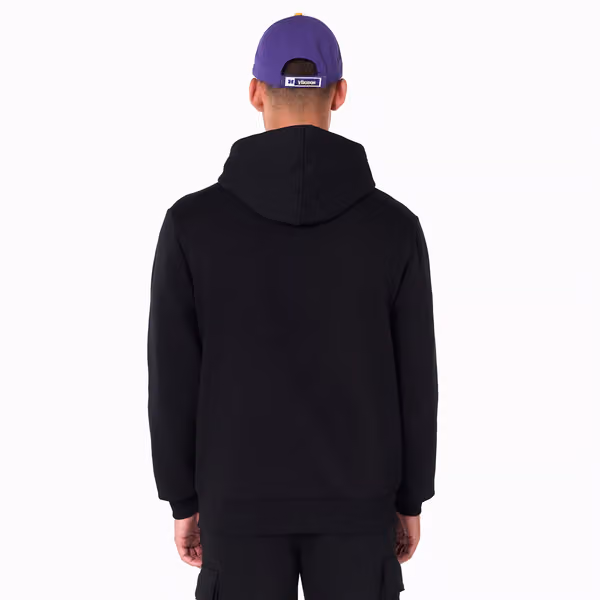 Minnesota Vikings Logo Hoodie NFL Sweatshirt Black view 2