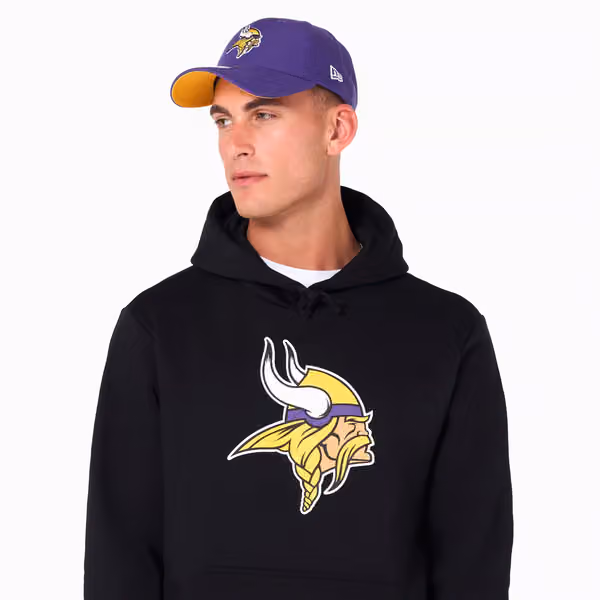 Minnesota Vikings Logo Hoodie NFL Sweatshirt Black view 6