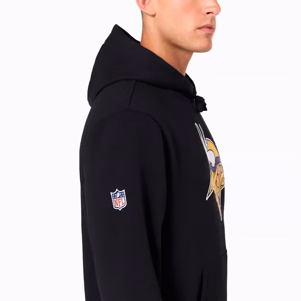 Minnesota Vikings Logo Hoodie NFL Sweatshirt Black view 3