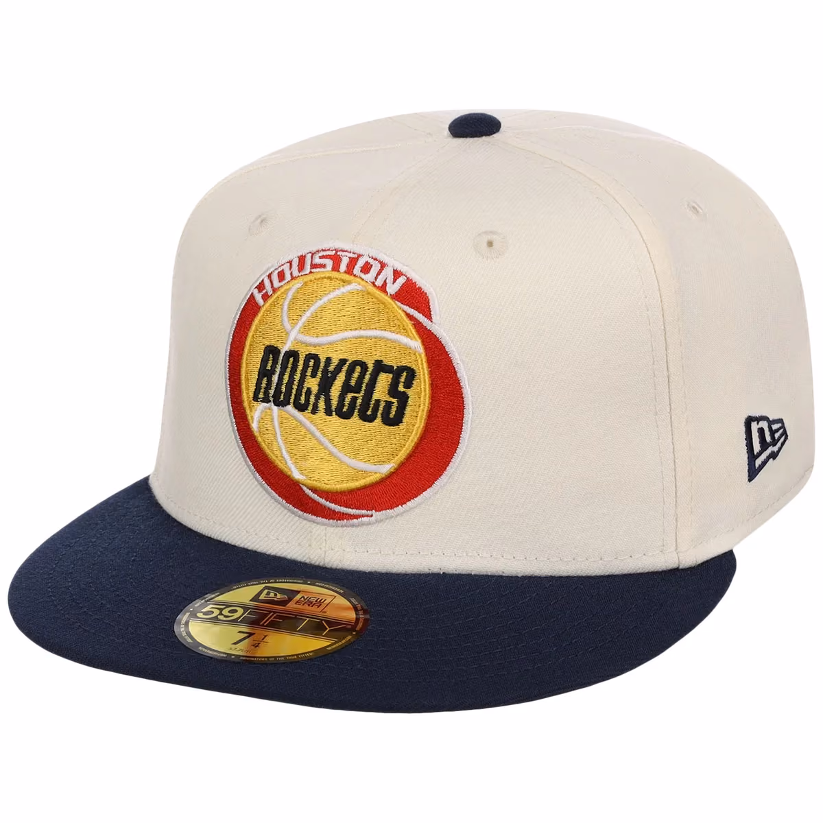 Houston Rockets NBA Chrome OTC New Era 59FIFTY (Chrome/Navy) detail view
