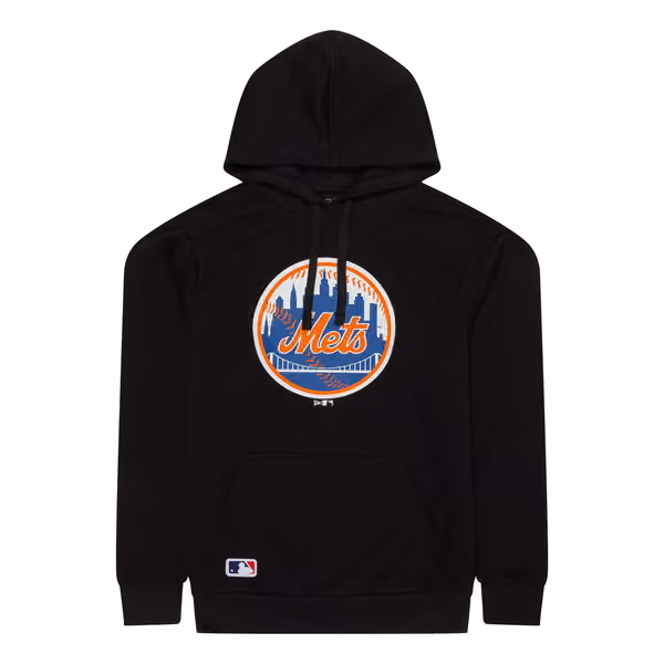 New York Mets Team Logo New Era MLB Hoodie Black view 1