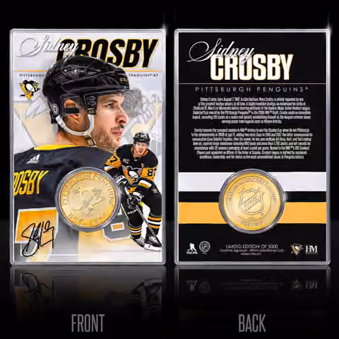Sidney Crosby Pittsburgh Penguins Acrylic Bronze Coin Card view 2