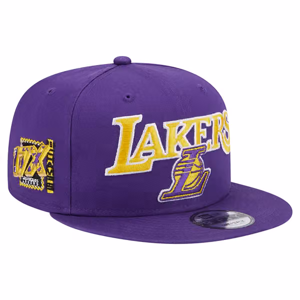 Los Angeles Lakers Side Patch New Era 9FIFTY Snapback NBA Cap Purple product photo