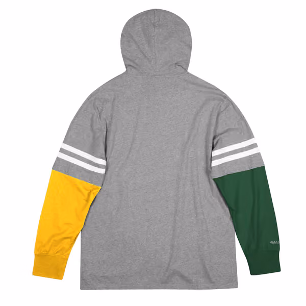 Green Bay Packers Color Blocked Mitchell & Ness Lightweight NFL Hoodie view 2