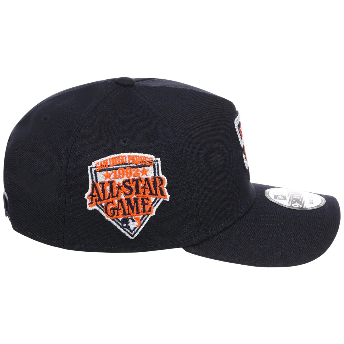 San Diego Padres MLB Diamond Bling New Era 9FORTY A-Frame detail view