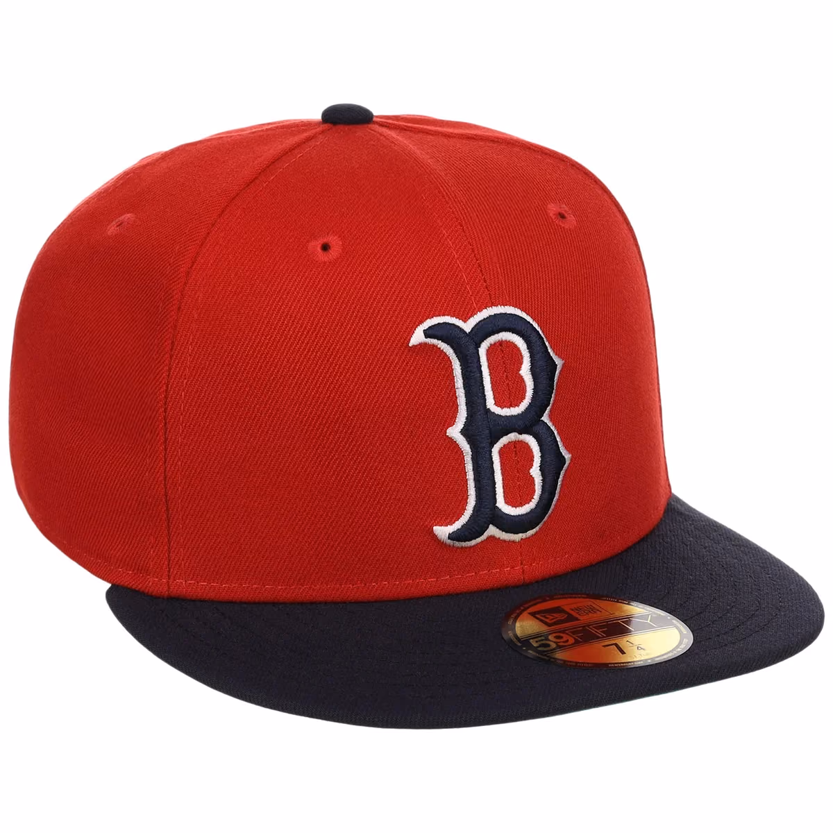Boston Red Sox MLB Cooperstown Authentic Collection New Era 59FIFTY (Red/Navy) front view