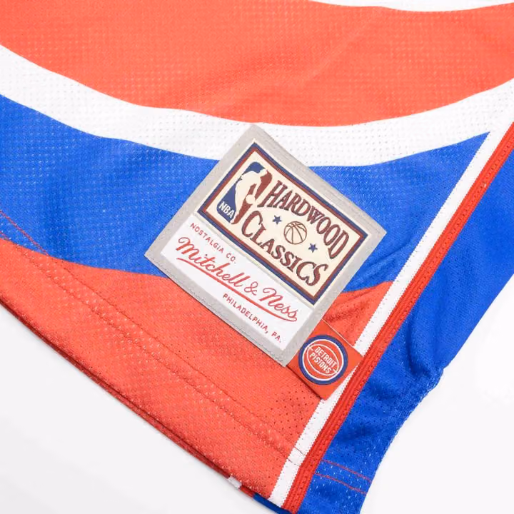Detroit Pistons Big Face 2.0 Mitchell & Ness NBA Jersey Red view 4