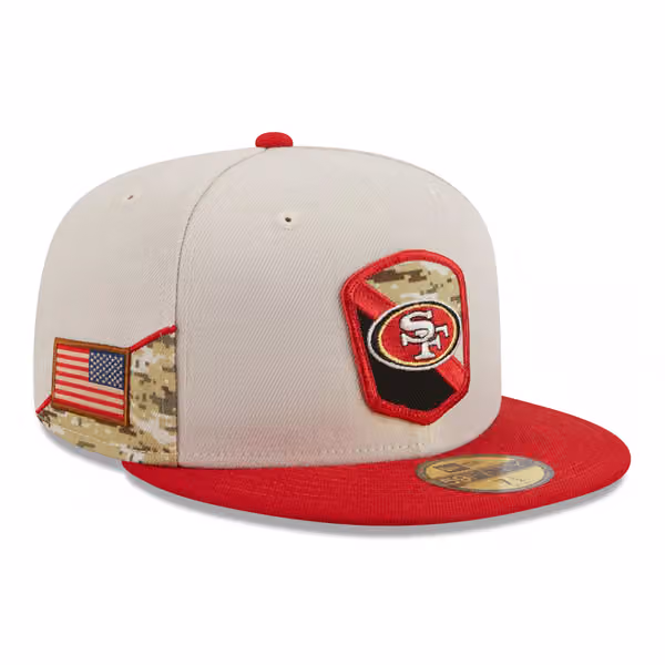 San Francisco 49ers 2023 NFL Salute to Service New Era 59FIFTY Fitted Cap product photo