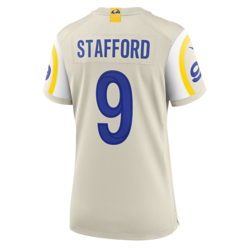 Matthew Stafford #9 Los Angeles Rams Game NFL Jersey Bone (WOMEN'S) view 3