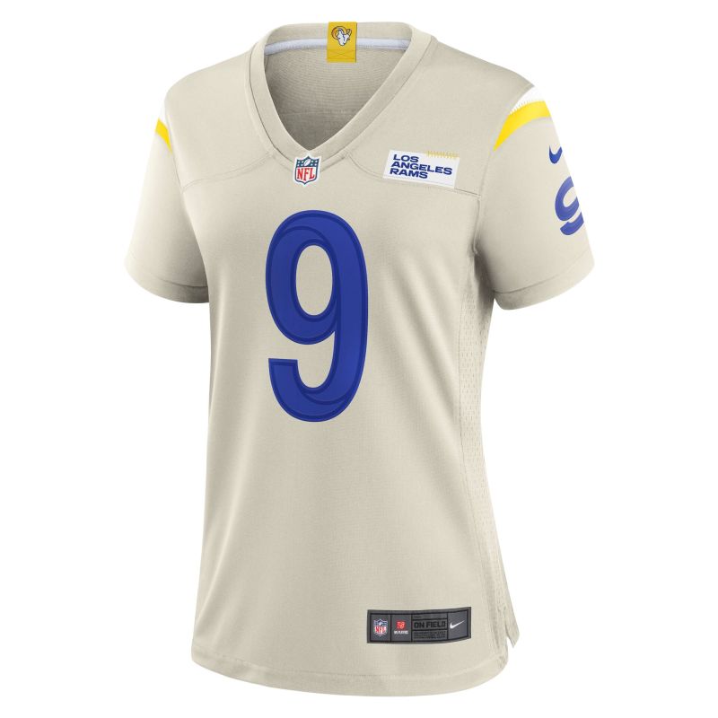 Matthew Stafford #9 Los Angeles Rams Game NFL Jersey Bone (WOMEN'S) view 2