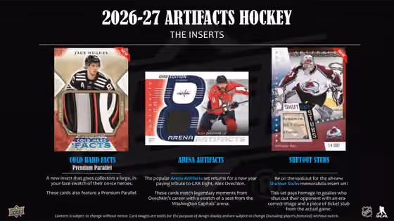 2026/27 Upper Deck Artifacts Hockey NHL Hobby Box view 3