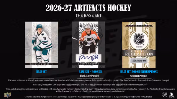 2026/27 Upper Deck Artifacts Hockey NHL Hobby Box view 2