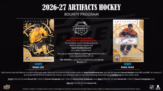 2026/27 Upper Deck Artifacts Hockey NHL Hobby Box view 4