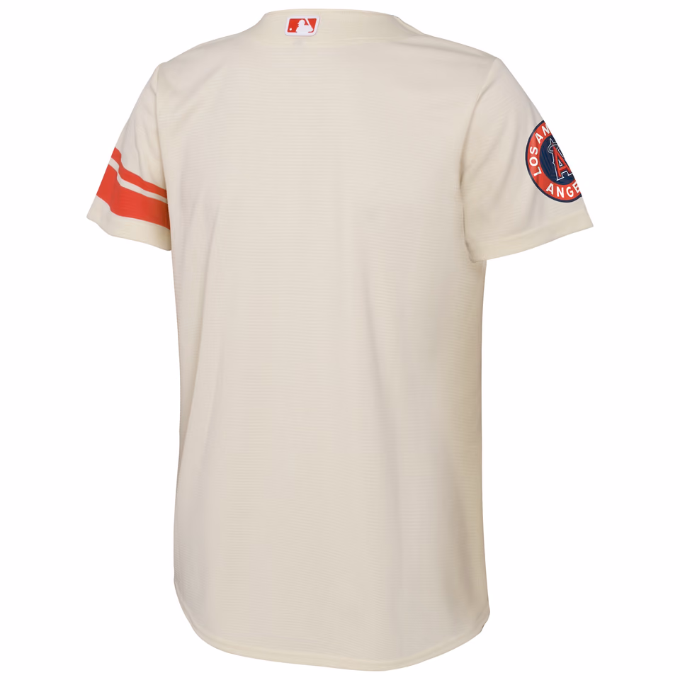 Los Angeles Angels Replica City Connect MLB Jersey Beige (YOUTH) view 3